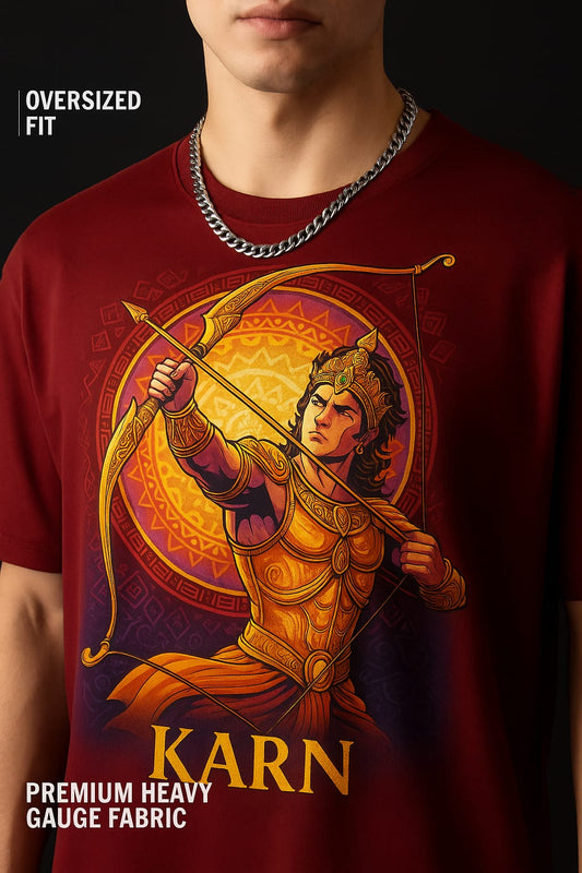 Karna Oversized T-Shirt – The Warrior of Honor & Destiny