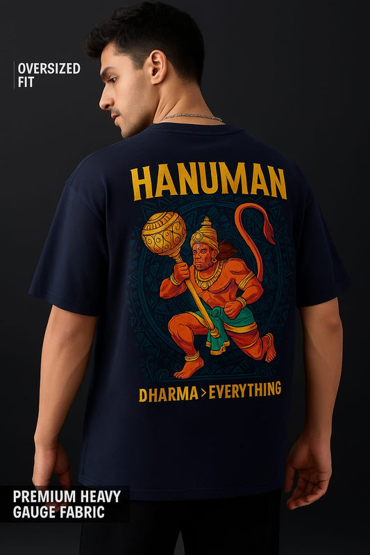 Hanuman Graphic Oversized T-Shirt – Dharma Over Everything